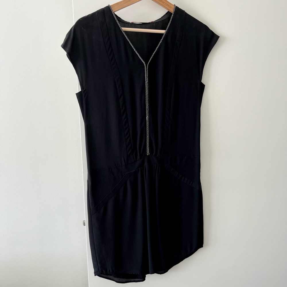 Comptoir des cotonniers black silk dress XS